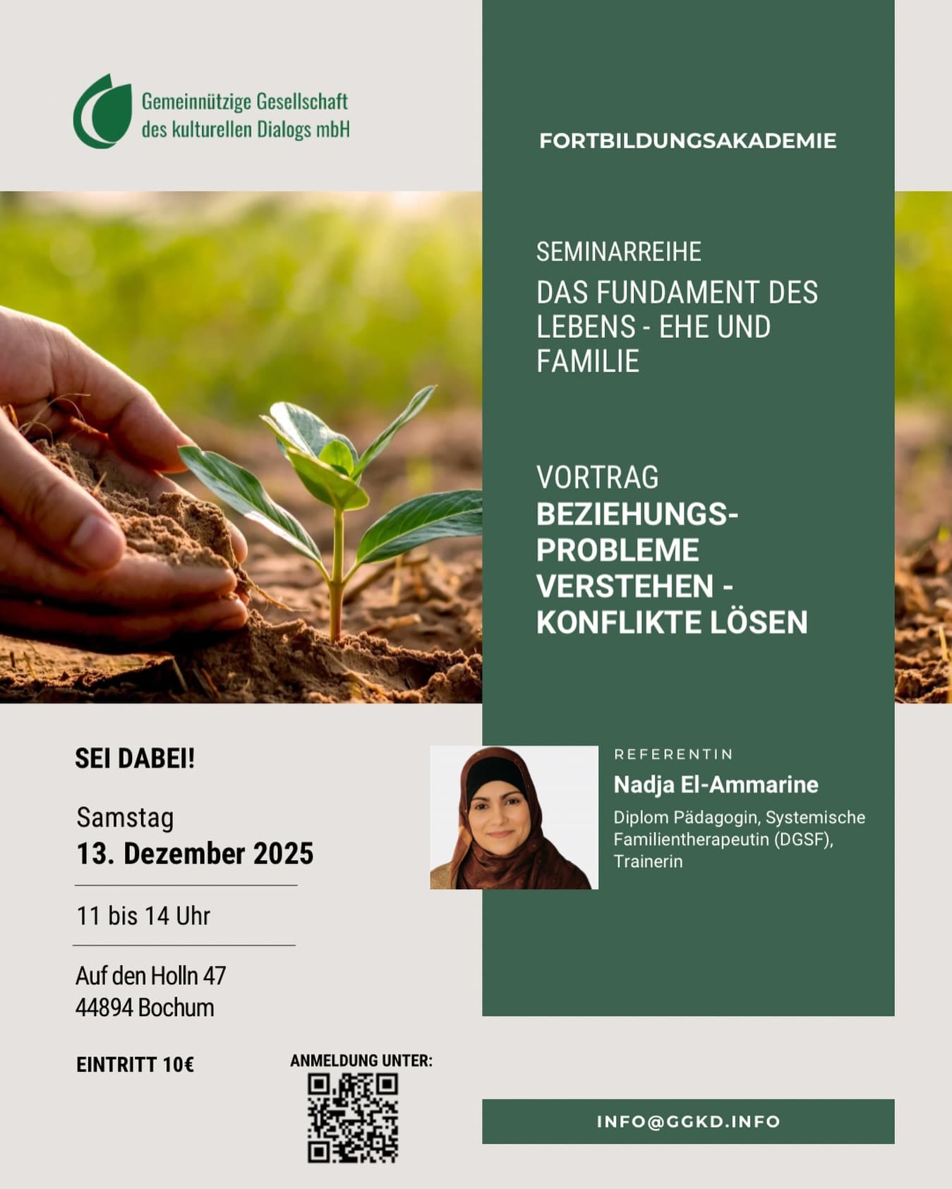 GGKD-Flyer zur Seminarreihe Ehe und Familie am 13. Dezember 2025