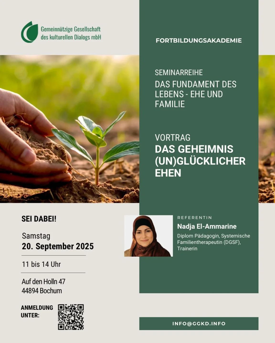 GGKD-Flyer zur Seminarreihe Das Geheimnis (un)glücklicher Ehen