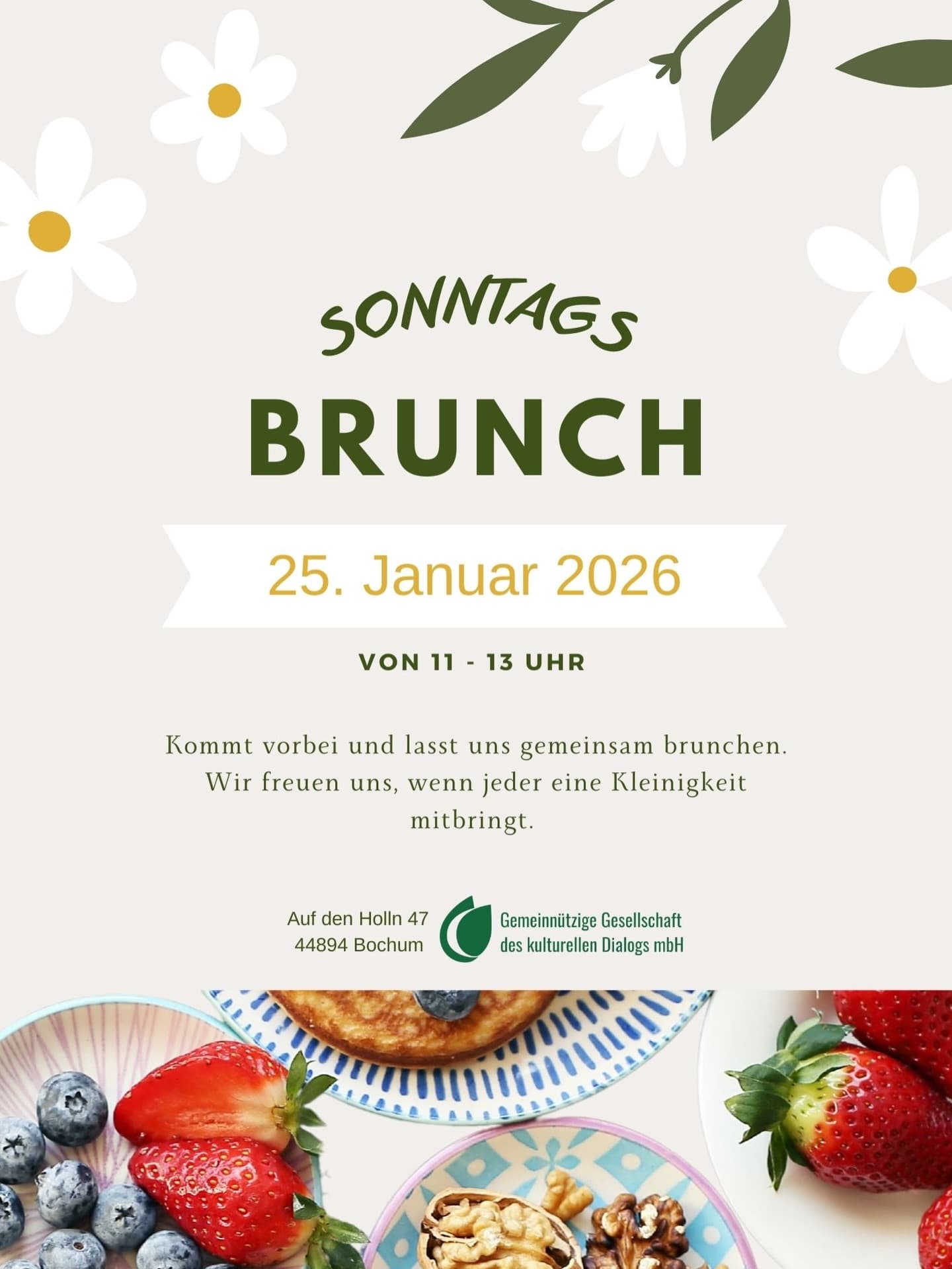 GGKD-Flyer zum Sonntagsbrunch im Januar 2026